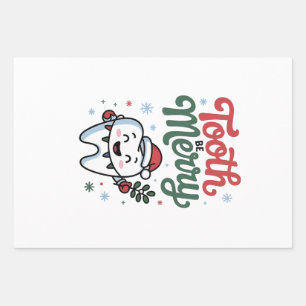 Tooth Be frohe Zahnarzt Weihnachten Weihnachten We Geschenkpapier Set