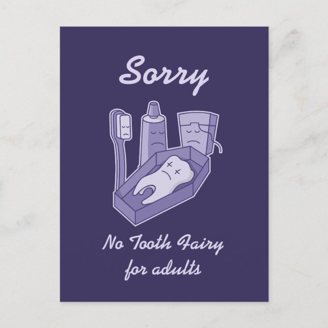 Tooth-Beerdigung Postkarte (Vorderseite)