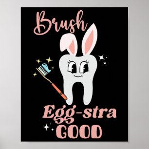 Tooth Bunny Dentist Osterfest Dental Istant Ostern Poster