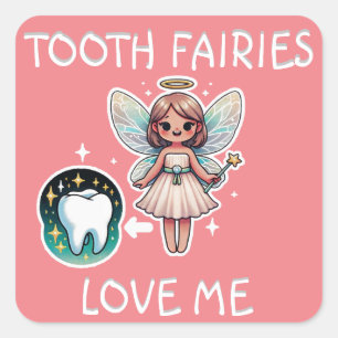 Tooth Fairies Liebe Me Quadratischer Aufkleber