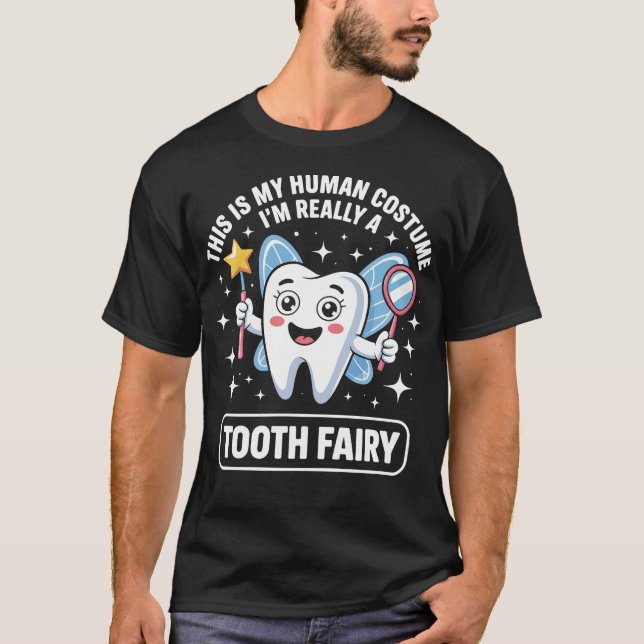 Tooth Fairy Cute Costume Funny Teeth T-Shirt (Vorderseite)