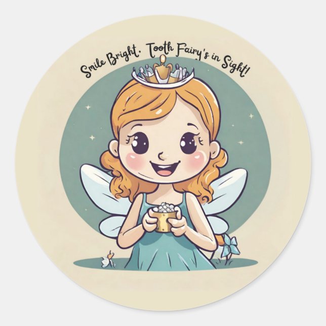 Tooth Fairy Gift Runder Aufkleber (Vorderseite)