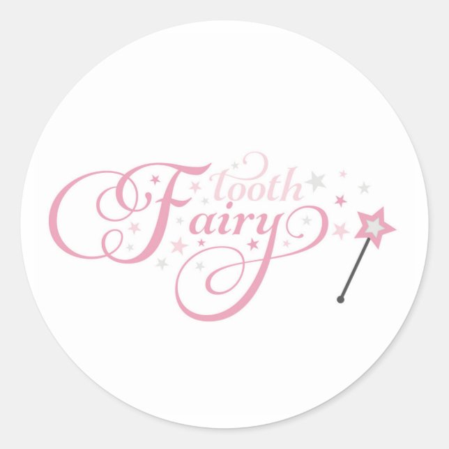 Tooth Fairy pink Runder Aufkleber (Vorderseite)