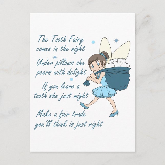 Tooth Fairy Postkarte (Vorderseite)