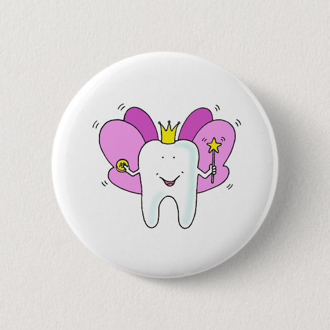 Tooth Fairy Princess gratuliert Button (Vorderseite)