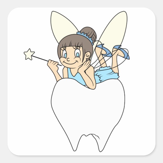 Tooth Fairy Quadratischer Aufkleber (Vorderseite)