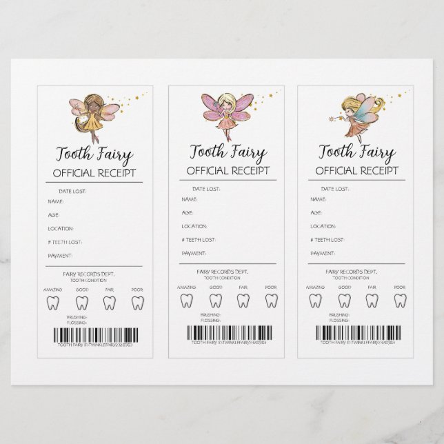 Tooth Fairy Receipt (Vorderseite)