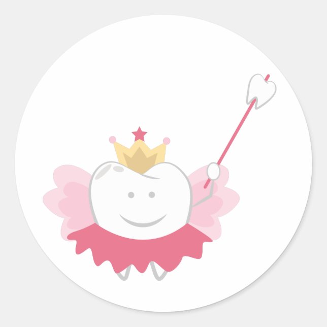 Tooth Fairy Runder Aufkleber (Vorderseite)