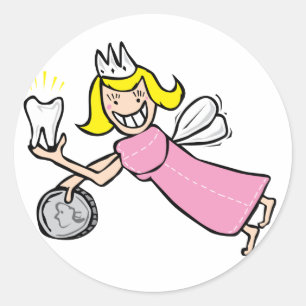 Tooth Fairy Runder Aufkleber