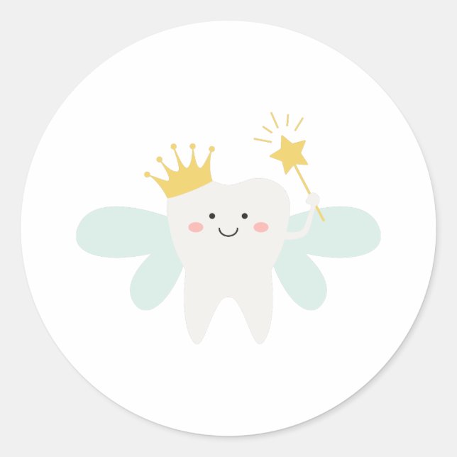 Tooth Fairy Runder Aufkleber (Vorderseite)