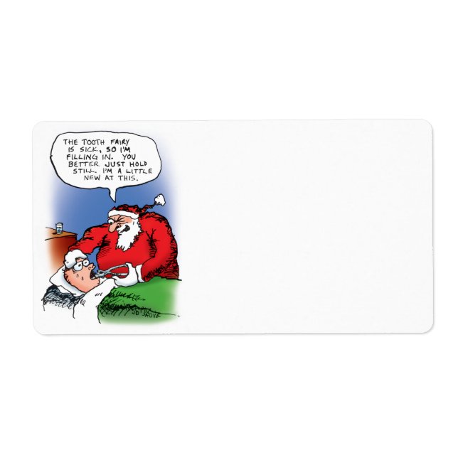 Tooth Fairy Santa Funny Weihnachts-Cartoon (Vorne)