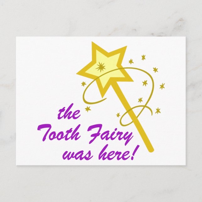 Tooth Fairy war hier Postkarte (Vorderseite)