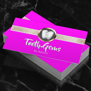 Tooth Gems Teeth Whitening Dental Crystal Salon Visitenkarte