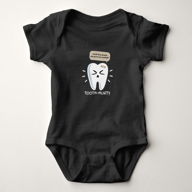 Tooth Hurty Dentist Dentist Baby Strampler (Vorderseite)