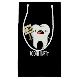 Tooth Hurty Funny Dental Pub Dark BG Kleine Geschenktüte
