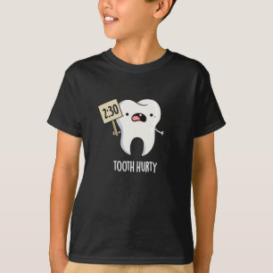 Tooth Hurty Funny Dental Pub Dark BG T-Shirt