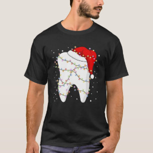 Tooth Lights Weihnachtsmannmütze Weihnachtszahnärz T-Shirt