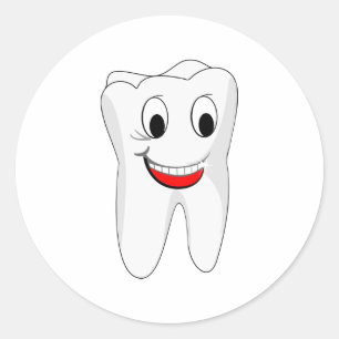 Tooth Runder Aufkleber