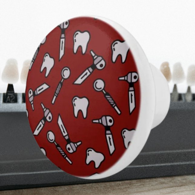 Tooth sei gesagt | Burgundy Dental Keramik Knob Keramikknauf (Von Creator hochgeladen)