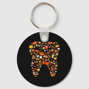 Tooth Zähne glücklichen Fall Y'all Zahnarzt Danke Schlüsselanhänger