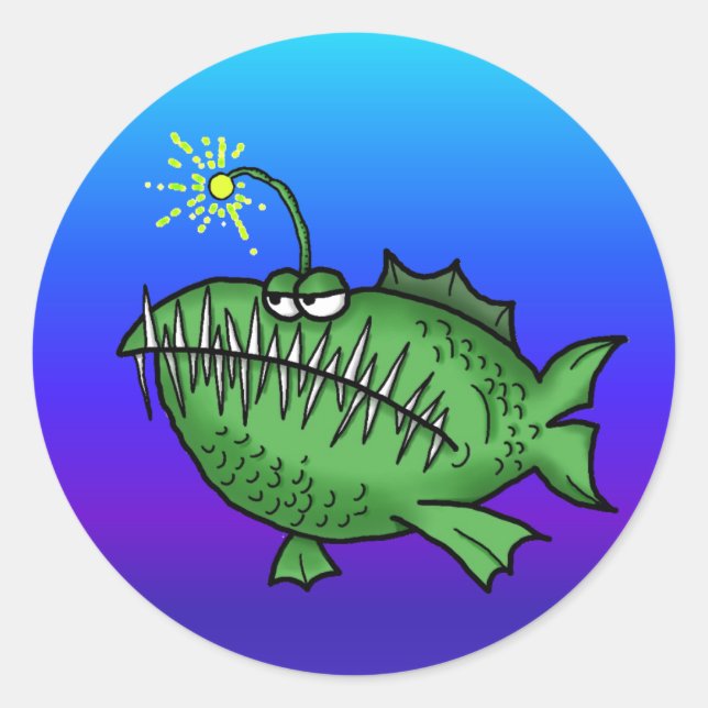 Toothy Fische Runder Aufkleber (Vorderseite)