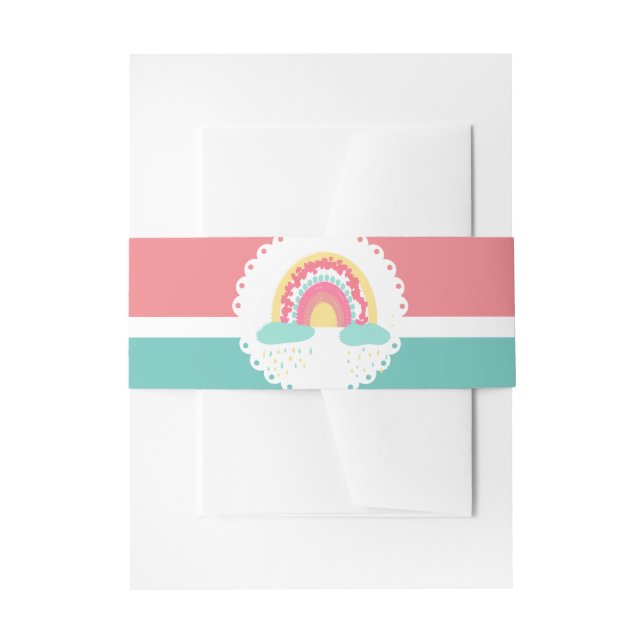 Tootsie Fruchtig Regenbogen Einladung Bauchband Einladungsbanderole (Vorderseite Beispiel)