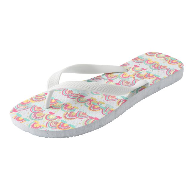 Tootsie Fruity Rainbow Flip Flops (Schrägansicht)
