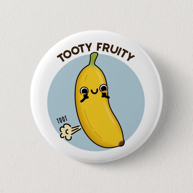 Tooty Fruity Funny Banana Frucht Puff Button (Vorderseite)