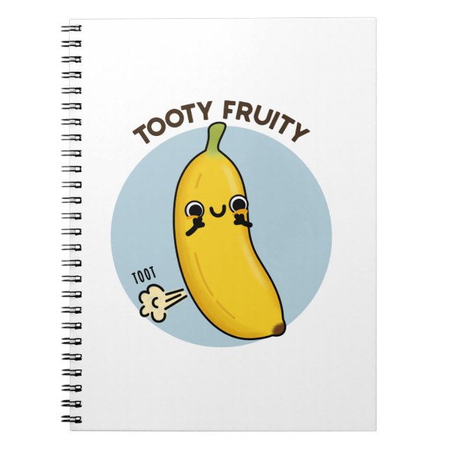 Tooty Fruity Funny Banana Frucht Puff Notizblock (Vorderseite)