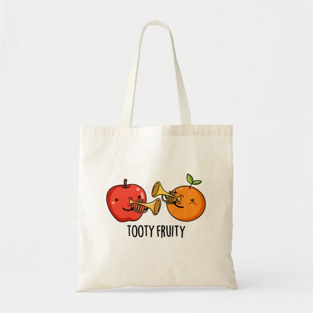 Tooty Fruity Funny Fruit Musician Pun Tragetasche (Vorne)