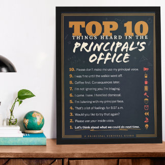 Top 10 Lustige Bürosprüche des Schulleiters Poster