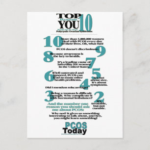 Top 10 PCOS Motifs Carte postale