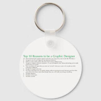 Top 10 Reasons to be a Graphic Designer Schlüsselanhänger