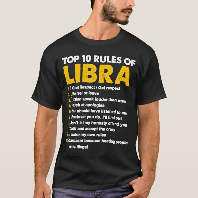 Top 10 Regeln Libra Horoskop Geburtstag (Vorderseite)