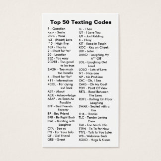 Top 50 Internet-/Zellencodes Gesimst