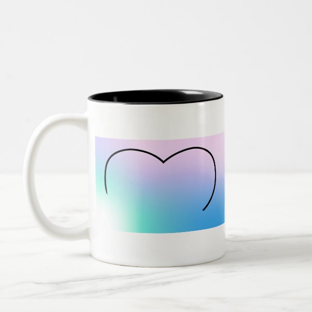 Top-Abschluss in Pastellfarben Zweifarbige Tasse (Links)