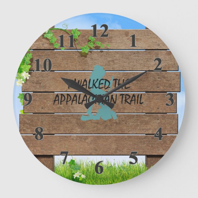 TOP Appalachian-Trail-Wanderer Große Wanduhr (Vorderseite)