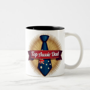 Top Aussie Wird Patriotic Australian Father’s Day Zweifarbige Tasse