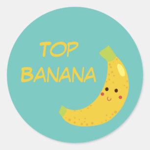 Top Banana Award Ribbon Runder Aufkleber