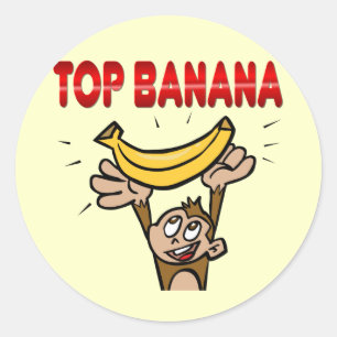Top Banana Runder Aufkleber
