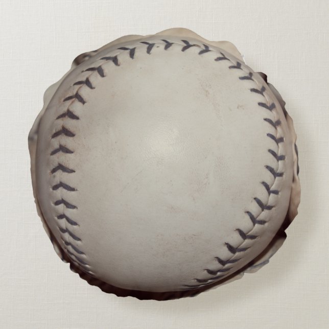 Top-Baseball (Softball) Rundes Kissen (Rückseite)