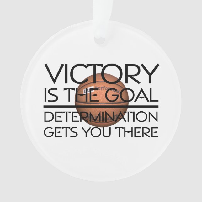 TOP Basketball Sieg Slogan Ornament (Vorderseite)