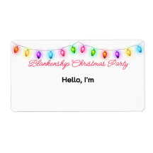 Top Border Christmas Lights Paper Name Markierung