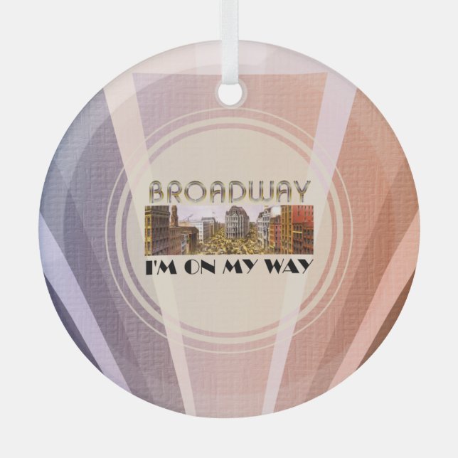 TOP Broadway Star Glasdekoration Ornament Aus Glas (Vorderseite)