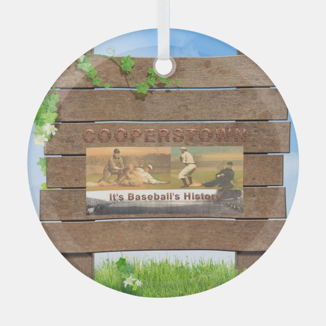 TOP Cooperstown Glass Ornament Aus Glas (Vorderseite)