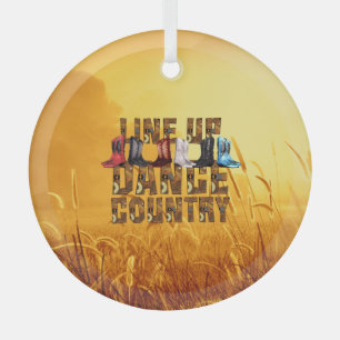 TOP Country Line Tance Glass Ornament Aus Glas