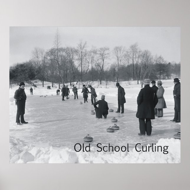 TOP Curling Old School Poster (Vorne)