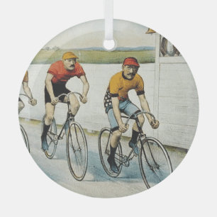 TOP Cyclisme Vieux de l'école Ornement en verre
