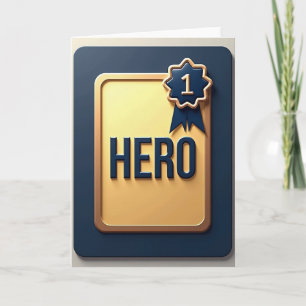 Top Dad Hero Auszeichnung Navy Star Karte