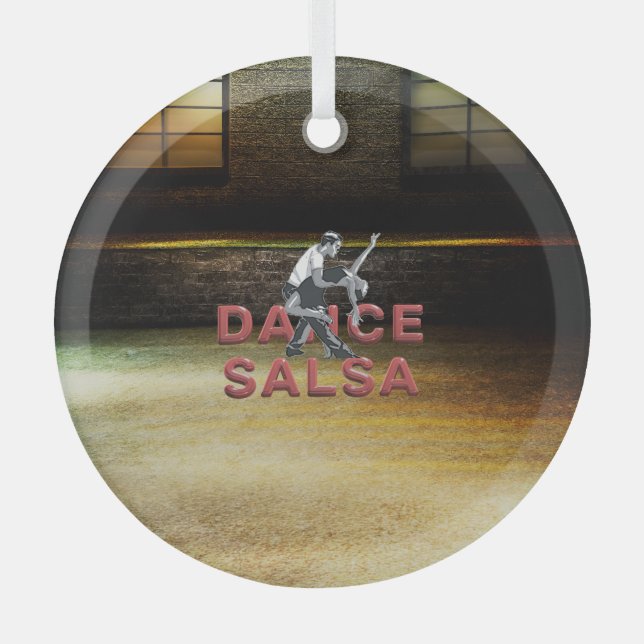 TOP Dance Salsa Glas Ornament (Vorderseite)